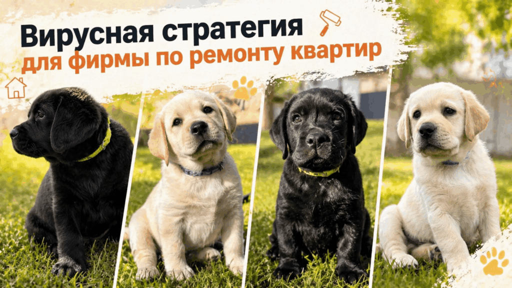 Четыре лабрадора и вирусная стратегия для фирмы по ремонту квартир